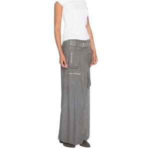 NEW JOHNNY WAS gray cargo Cupra maxi skirt